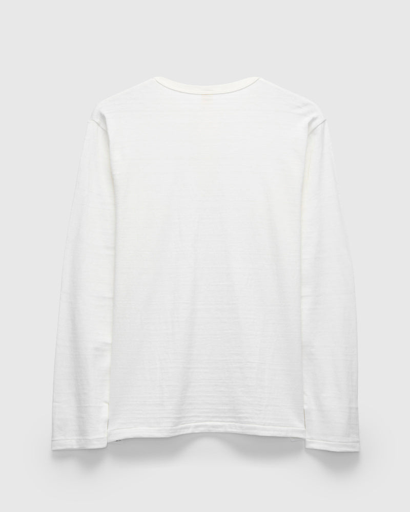 5907 Long Sleeve Henley in Off-White