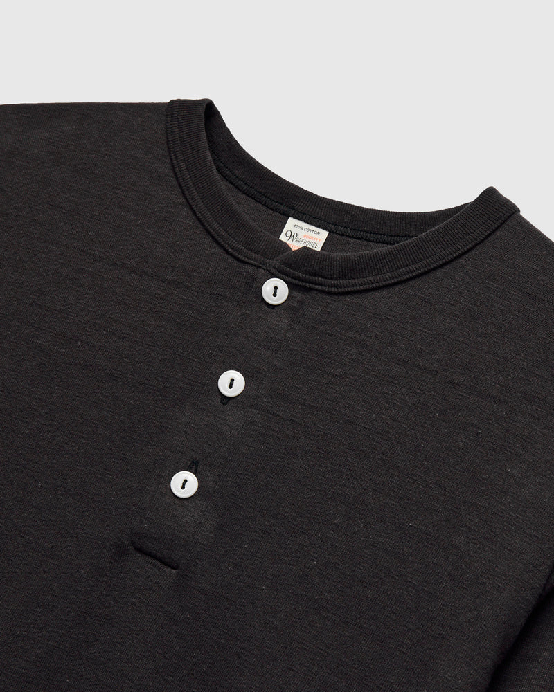 5907 Long Sleeve Henley in Sumikuro