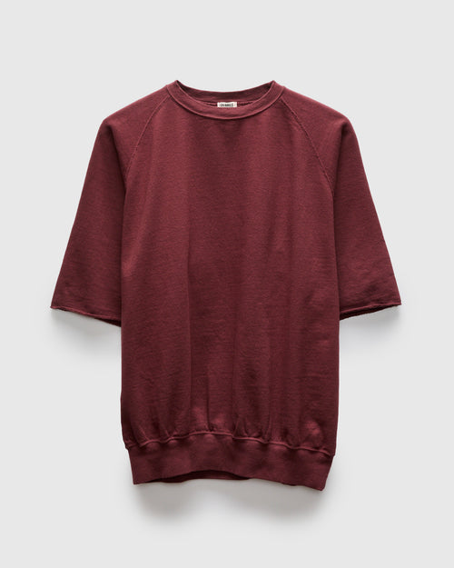 Cut Off Sleeve Sweatshirt in Bordeaux