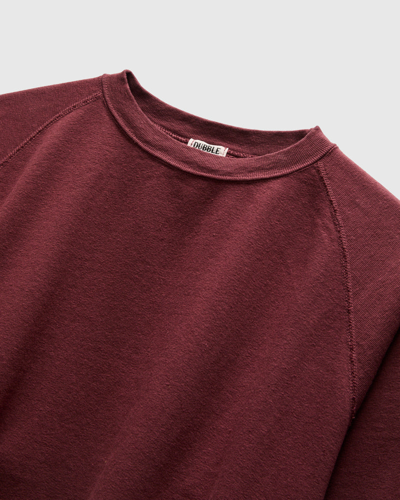 Cut Off Sleeve Sweatshirt in Bordeaux