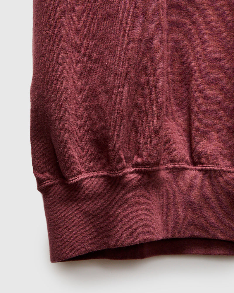 Cut Off Sleeve Sweatshirt in Bordeaux
