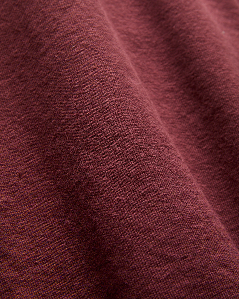 Cut Off Sleeve Sweatshirt in Bordeaux