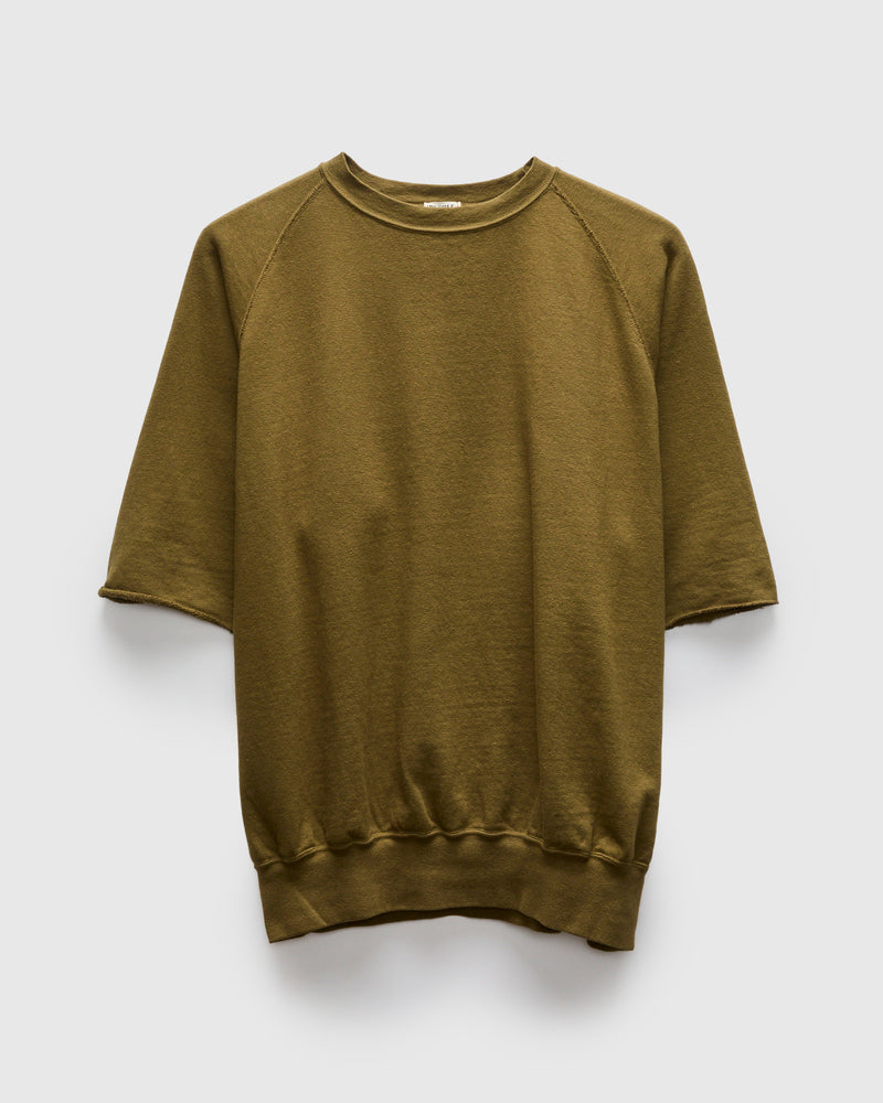 Cut Off Sleeve Sweatshirt in Khaki