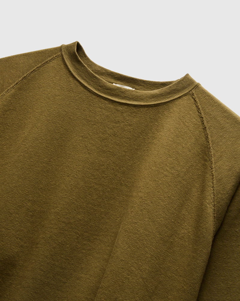 Cut Off Sleeve Sweatshirt in Khaki