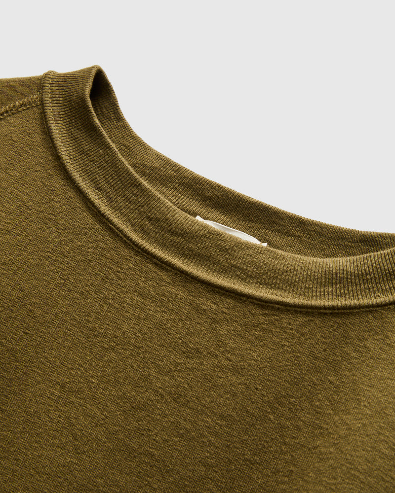 Cut Off Sleeve Sweatshirt in Khaki
