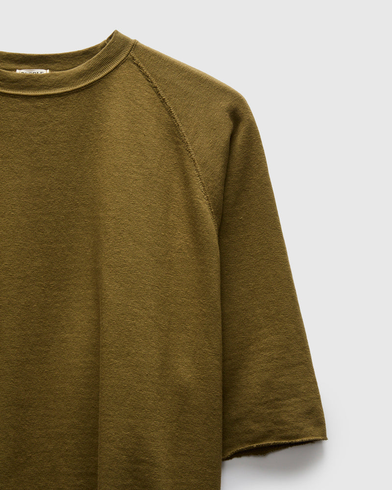 Cut Off Sleeve Sweatshirt in Khaki
