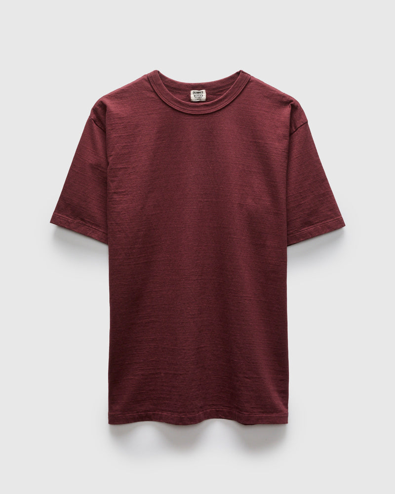 Fallen Cotton Slub Tee in Bordeaux
