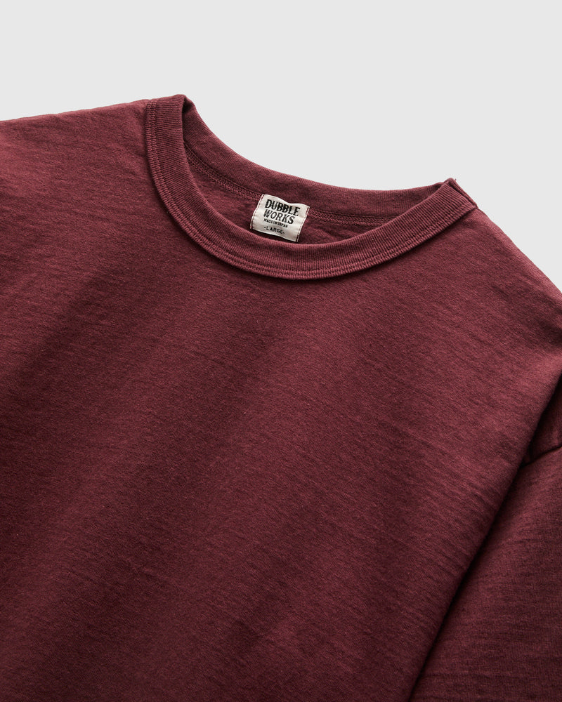 Fallen Cotton Slub Tee in Bordeaux