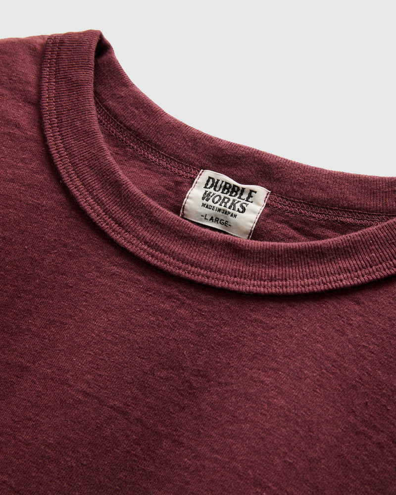 Fallen Cotton Slub Tee in Bordeaux