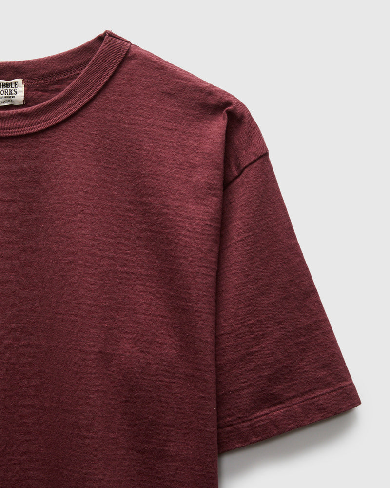 Fallen Cotton Slub Tee in Bordeaux