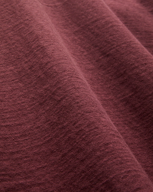 Fallen Cotton Slub Tee in Bordeaux