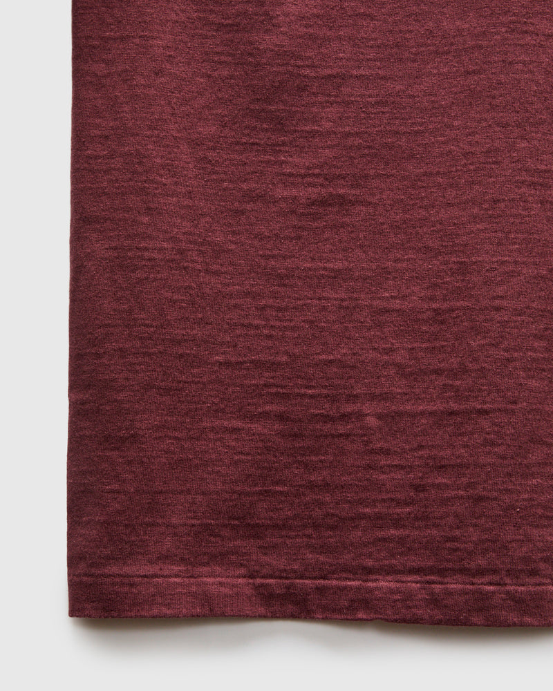 Fallen Cotton Slub Tee in Bordeaux