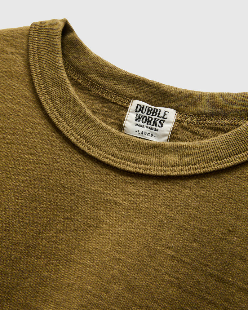 Fallen Cotton Slub Tee in Khaki