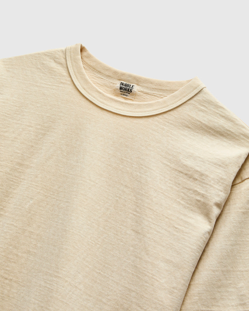 Pigment Dyed Fallen Cotton Slub Tee in Cream