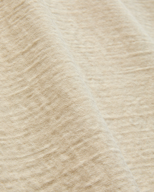 Pigment Dyed Fallen Cotton Slub Tee in Cream