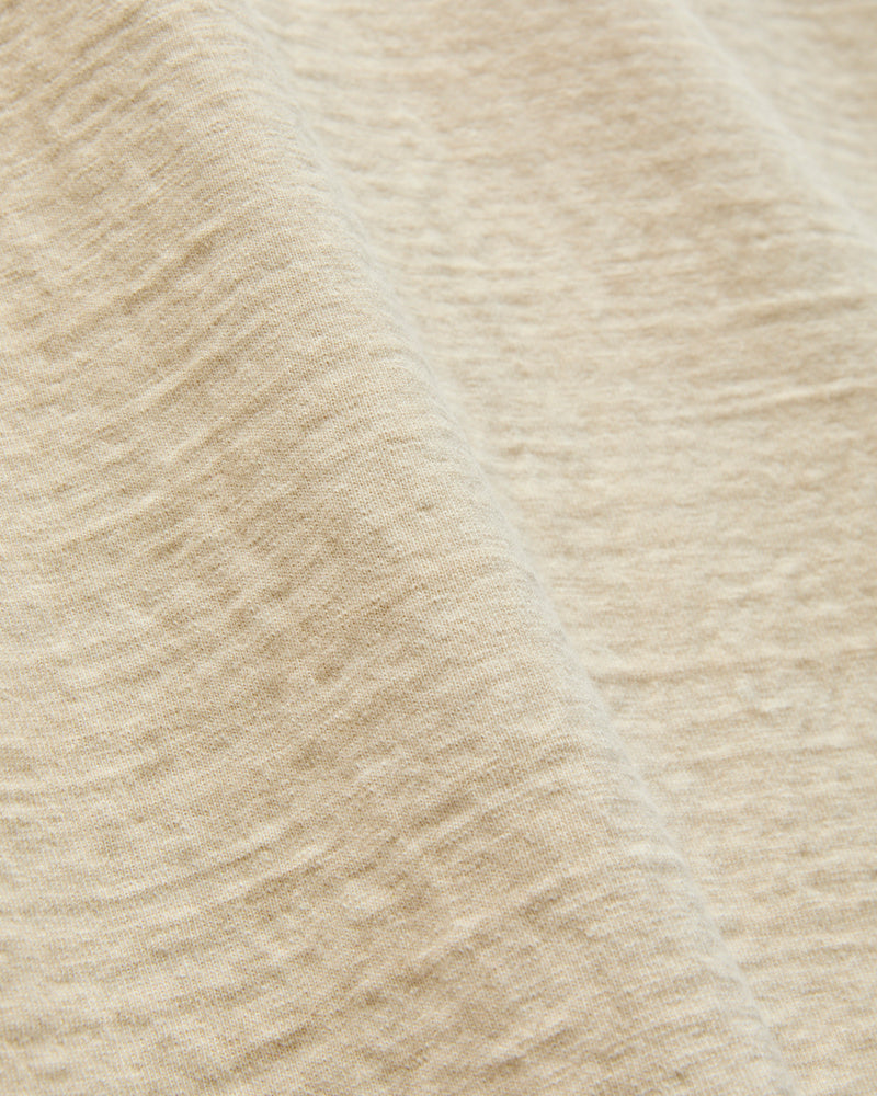 Pigment Dyed Fallen Cotton Slub Tee in Cream