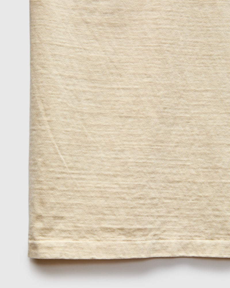 Pigment Dyed Fallen Cotton Slub Tee in Cream