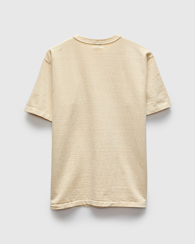 Pigment Dyed Fallen Cotton Slub Tee in Cream