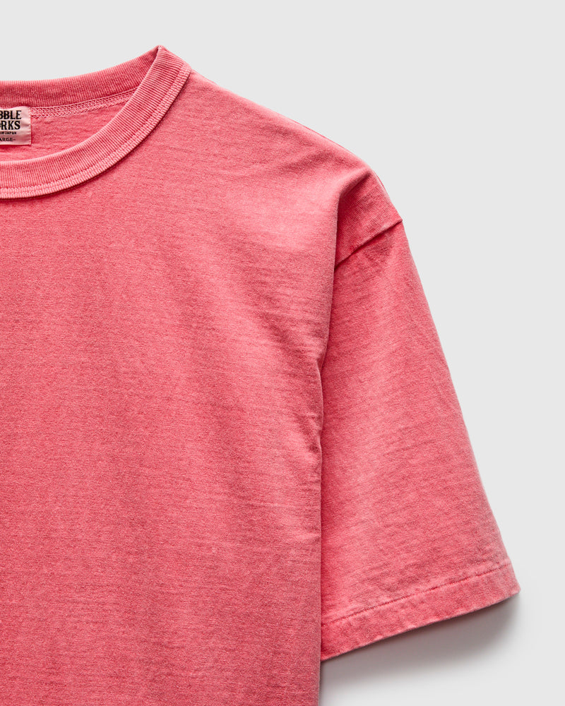 Pigment Dyed Fallen Cotton Slub Tee in Pink