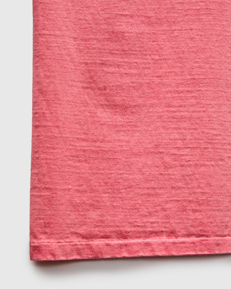 Pigment Dyed Fallen Cotton Slub Tee in Pink