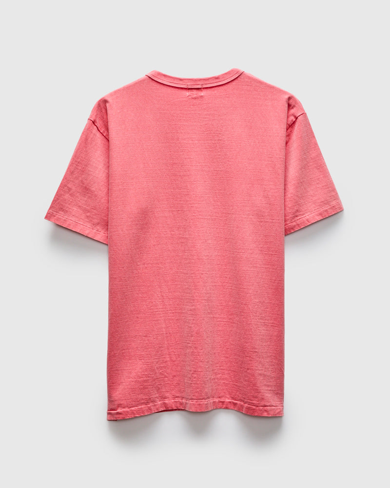 Pigment Dyed Fallen Cotton Slub Tee in Pink