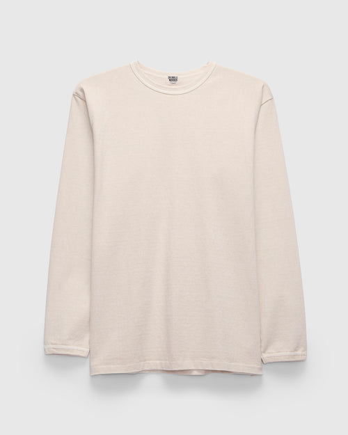 Stand Wheeler Long Sleeve Pigment-Dyed Tee in Cream