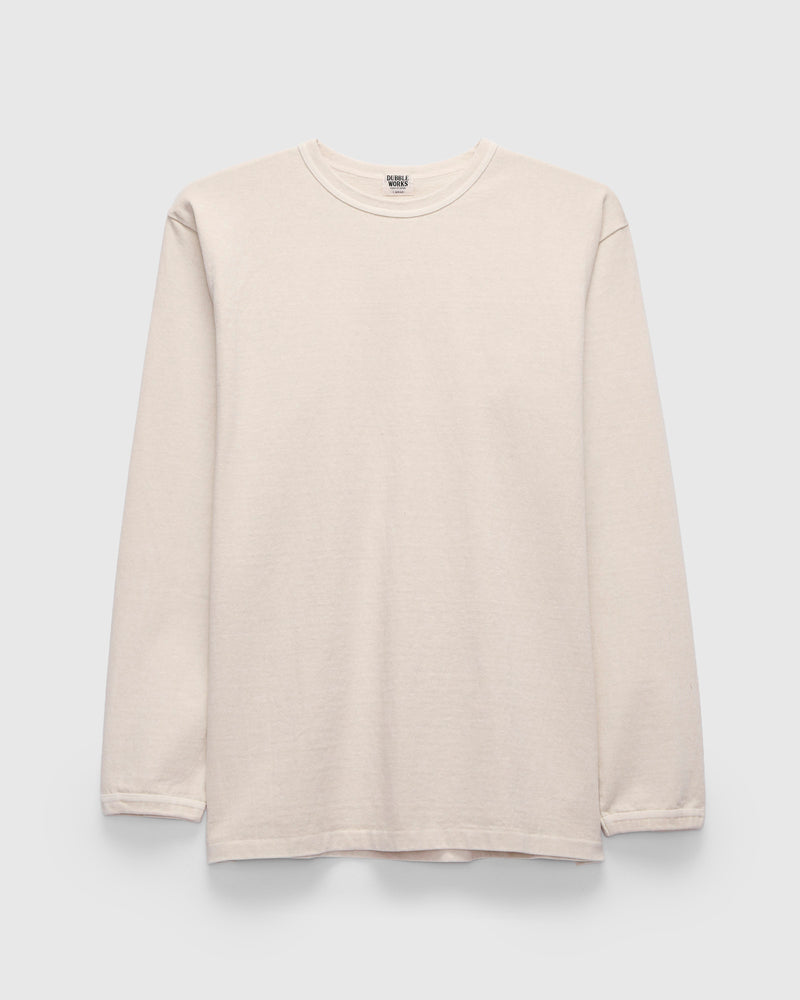 Stand Wheeler Long Sleeve Pigment-Dyed Tee in Cream