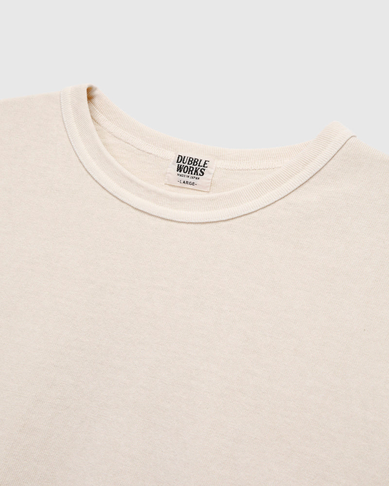 Stand Wheeler Long Sleeve Pigment-Dyed Tee in Cream