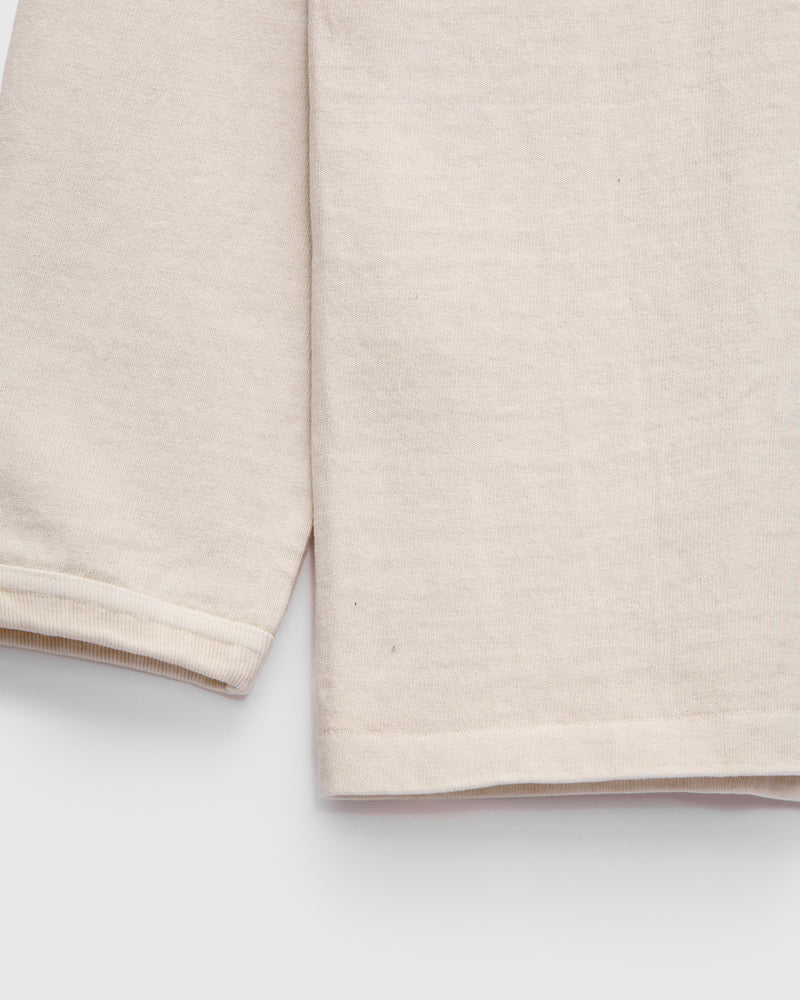 Stand Wheeler Long Sleeve Pigment-Dyed Tee in Cream
