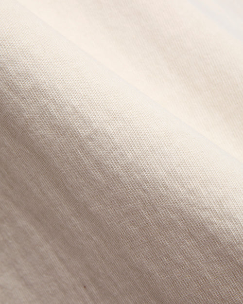 Stand Wheeler Long Sleeve Pigment-Dyed Tee in Cream