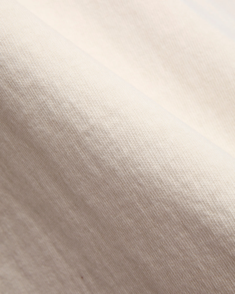 Stand Wheeler Long Sleeve Pigment-Dyed Tee in Cream