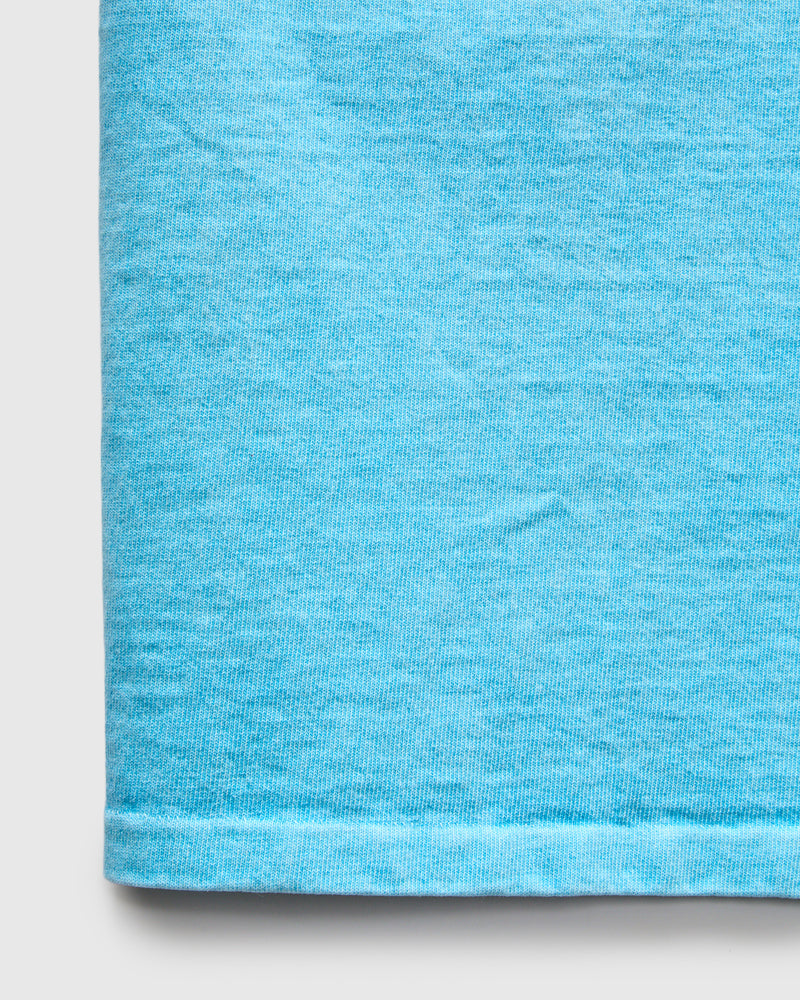 Stand Wheeler Pigment-Dyed T-Shirt in Light Blue