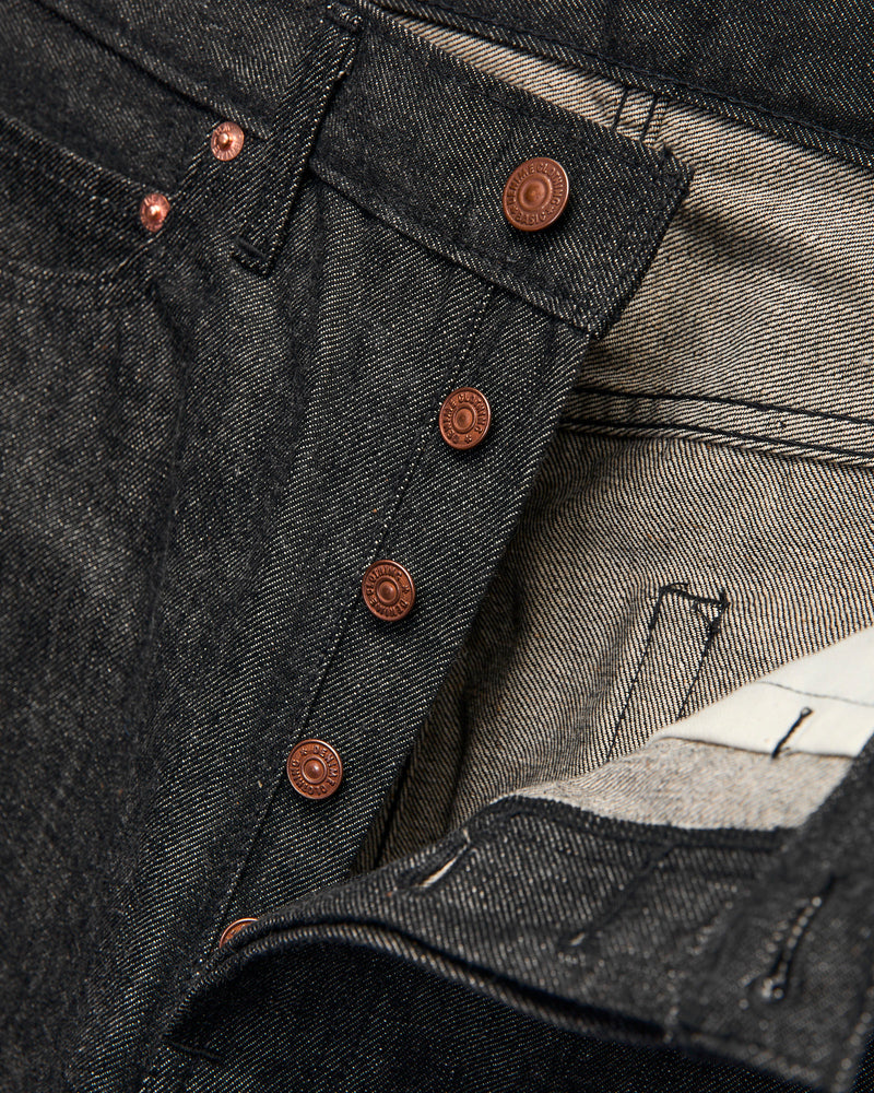 "Lot 224" 14.5oz Black 66 Selvedge Denim - Regular Straight Fit