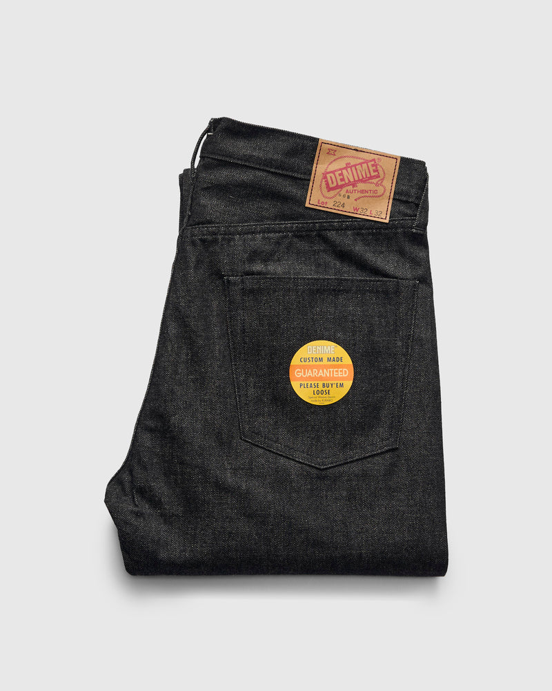 "Lot 224" 14.5oz Black 66 Selvedge Denim - Regular Straight Fit