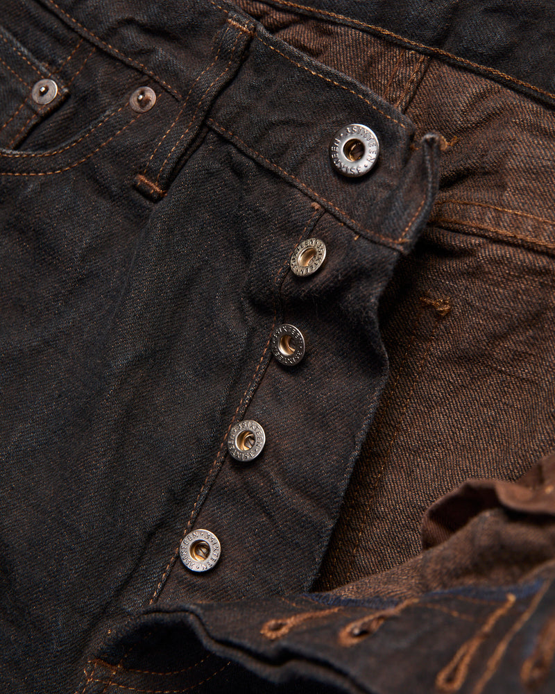 "Natural Dye Pack" 14oz Brown Selvedge Denim - Classic Straight Fit