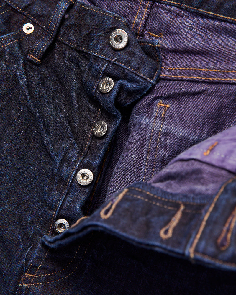 "Natural Dye Pack" 14oz Lavender Selvedge Denim - Relaxed Straight Fit