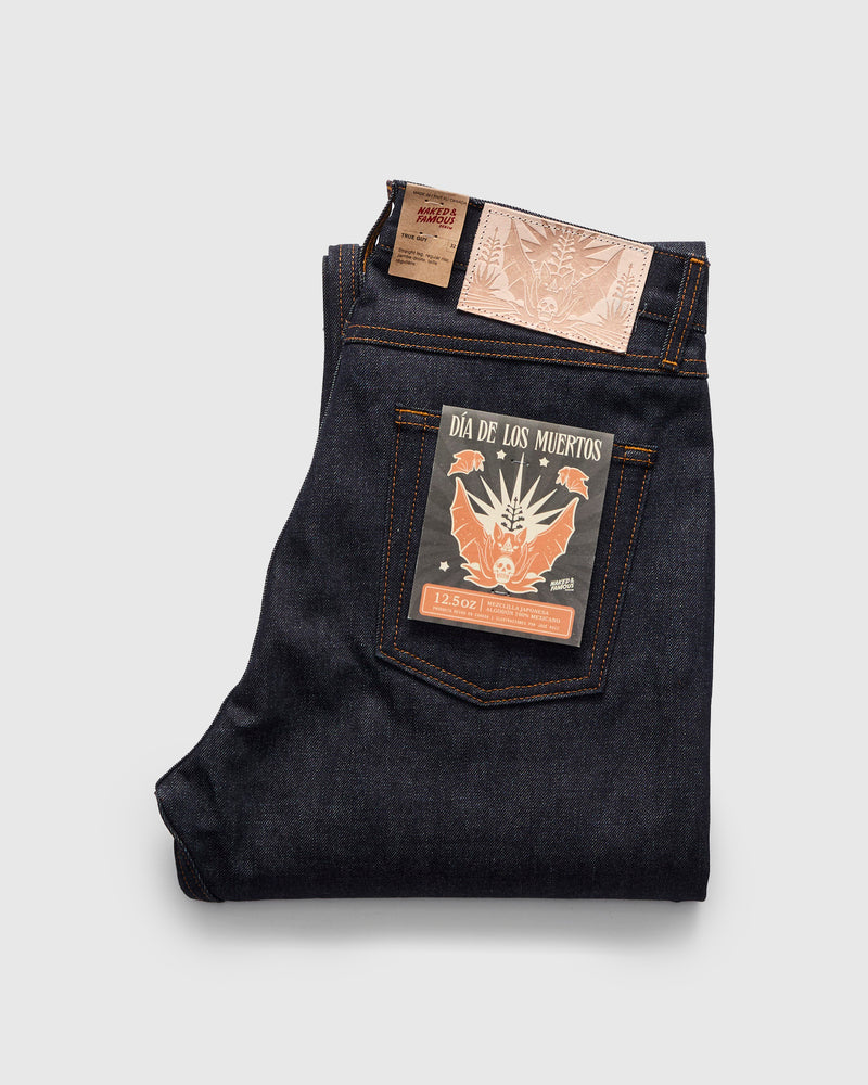 "Dia De Los Muertos Bat" 12.5oz Selvedge Denim - True Guy Fit