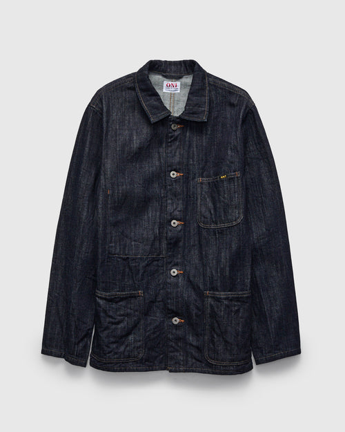 12oz "Loose Weave" Denim Coverall Jacket in Indigo