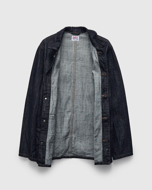 12oz "Loose Weave" Denim Coverall Jacket in Indigo