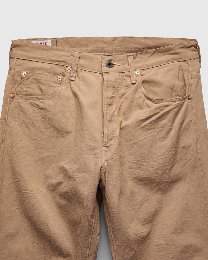 266-8SVCBE "Beige Betacham" 8oz Selvedge Chambray Pants - Relaxed Straight Fit