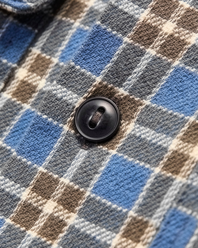 Matlock Plaid Workshirt in Blue Grey