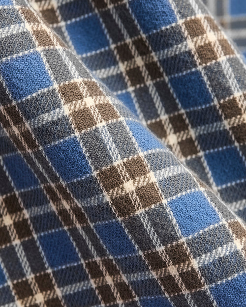 Matlock Plaid Workshirt in Blue Grey