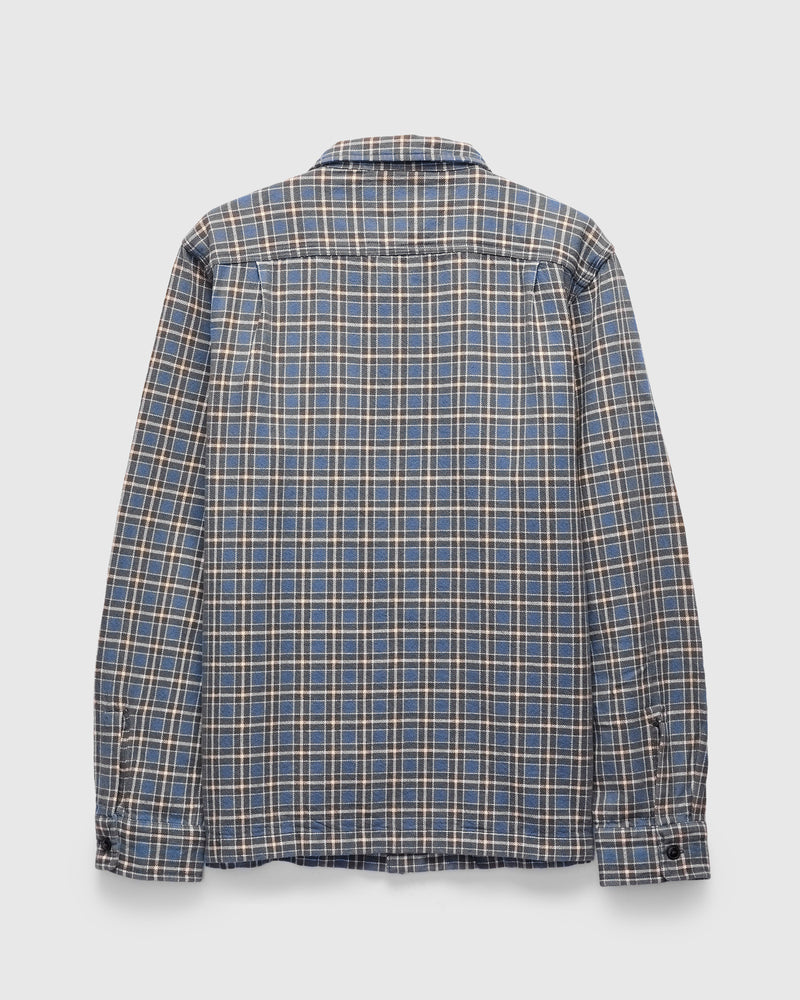 Matlock Plaid Workshirt in Blue Grey