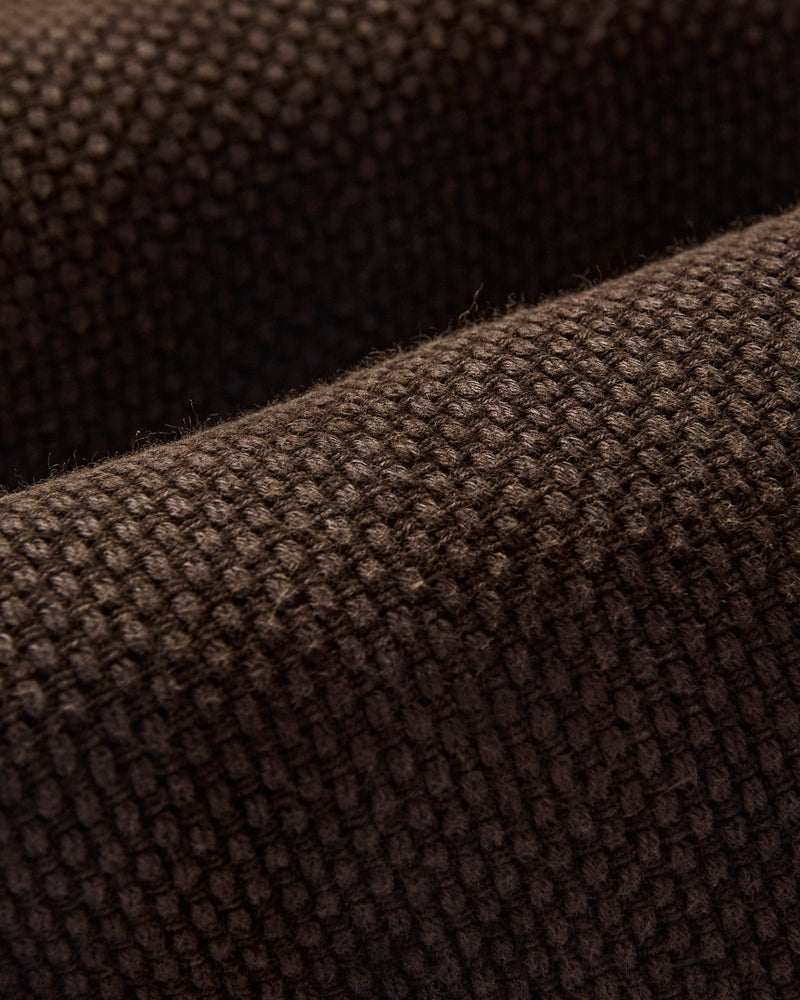 1914W "Amami Mud-Dyed" 17oz Dark Brown Sashiko Jeans - Regular Straight Fit