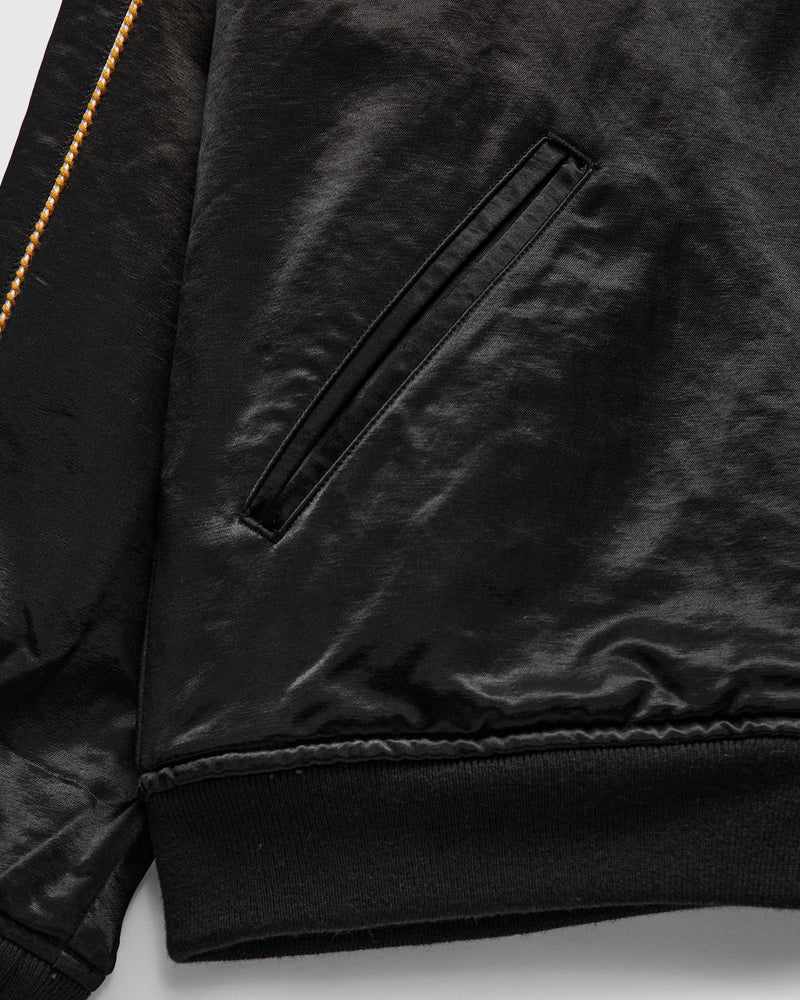 "Bird and Beast" Reversible Sukajan Souvenir Jacket in Black/Ecru