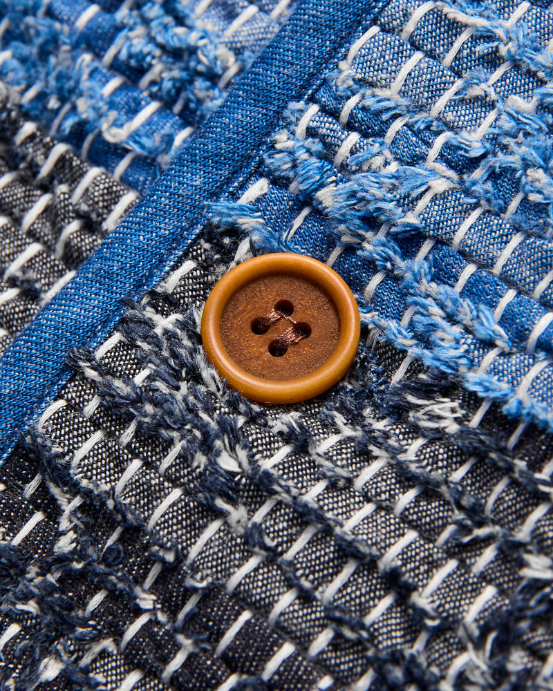 MSP-4048 Sakiori Sashiko Jacket in Indigo