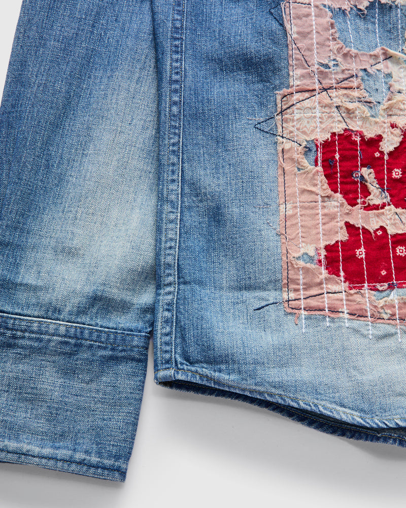 MSP-5031 Denim Western Shirt in Used Indigo