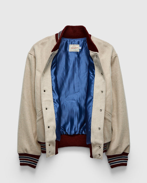 60's Club Jacket in Vanilla Bean Melton Wool