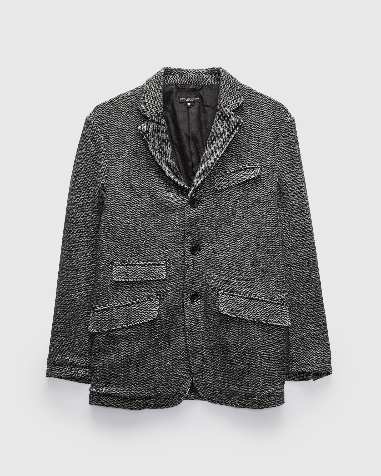 Andover Jacket in Grey Poly Wool Herringbone – Blue Owl Workshop