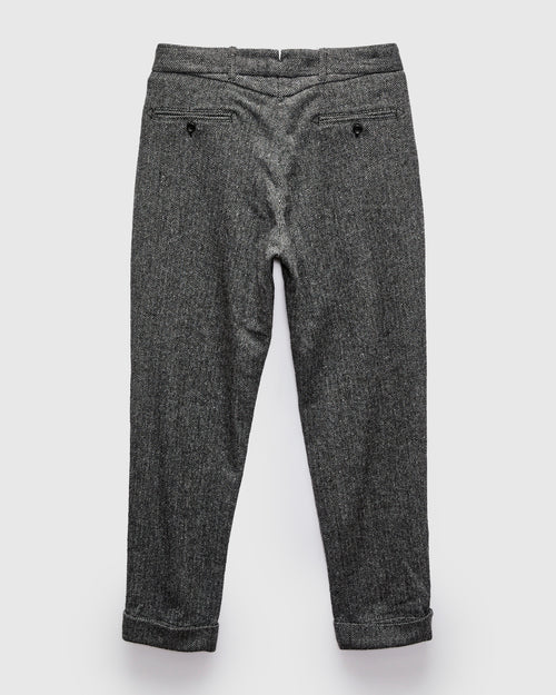 Andover Pants in Grey Poly Wool Herringbone